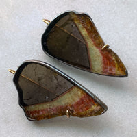 Multicolor Tourmaline 'Wing' Earrings